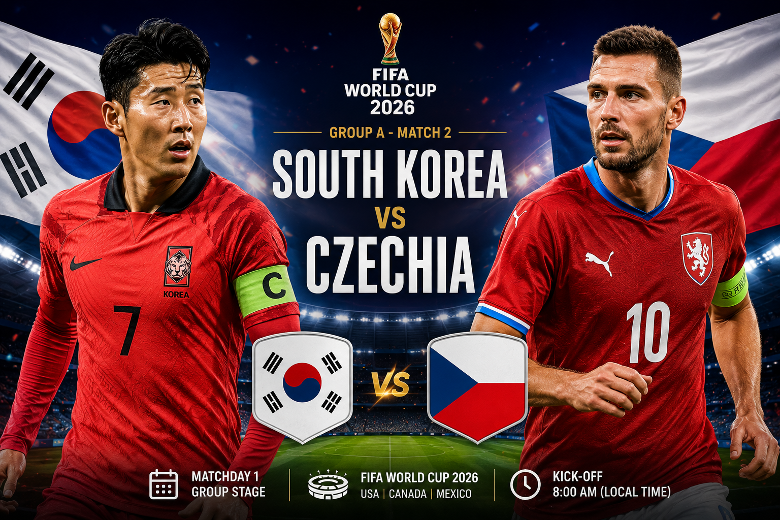 South Korea vs Czechia: World Cup 2026