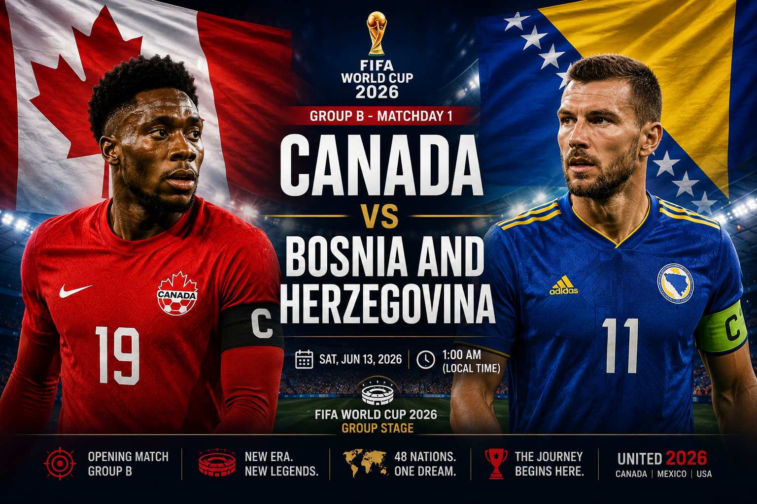 Canada vs Bosnia - World Cup 2026