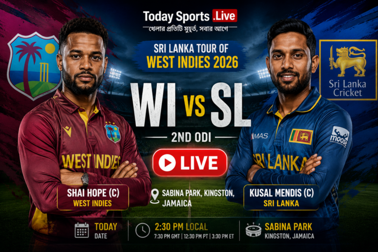 West Indies vs Sri Lanka, 2nd ODI, Sri Lanka tour of West Indies 2026